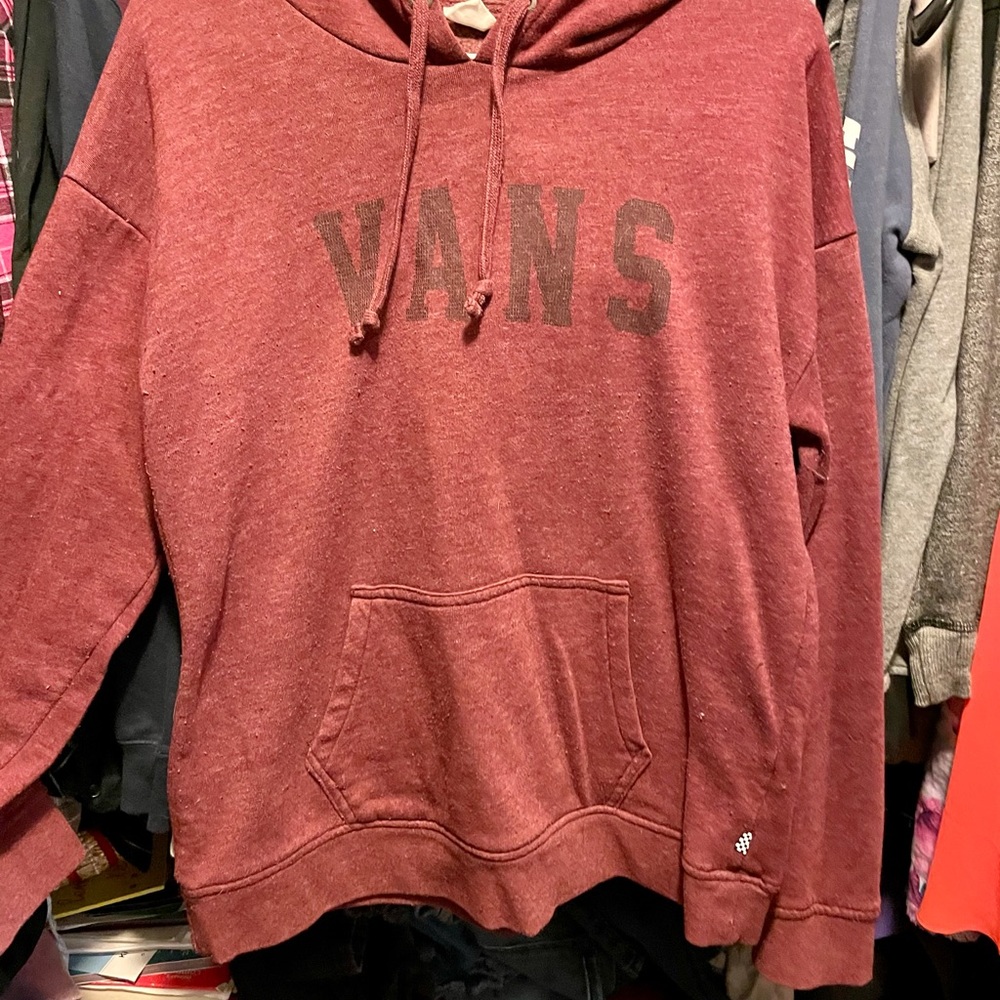 Burgundy Vans hoodie